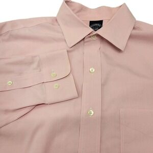 Brooks Brothers Pink‎ Micro-Check Non-Iron Dress Shirt - Regent Fit"16 34/35